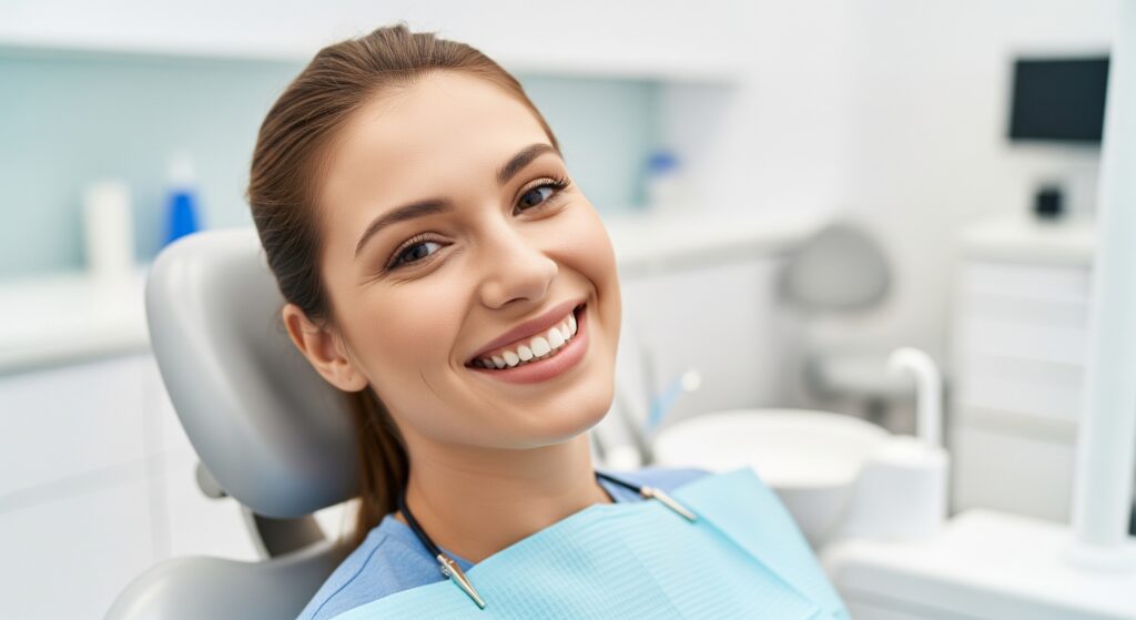 Dr. Aman Khosla Patient at Dentist clinic
د. أمان كوسلا مريضة تتعالج عند طبيب الأسنان
